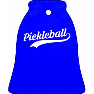 Pickleball Player Gift Ceramic Bell Ornament