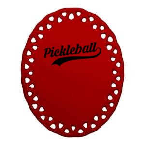 Pickleball Player Gift Ceramic Oval Ornament