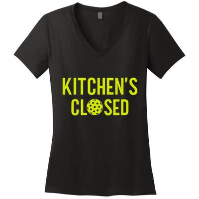 Pickleball Player Gifts Dad Team Pickle Ball Day Women's V-Neck T-Shirt