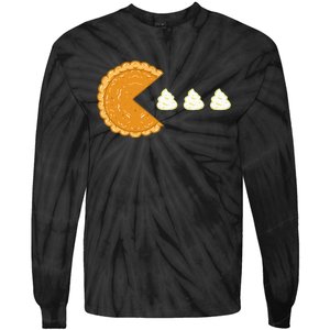 Pumpkin Pie Gamer Thanksgiving Tie-Dye Long Sleeve Shirt