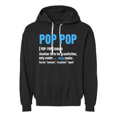 Pop Pop Grandpa Fathers Day PopPop Garment-Dyed Fleece Hoodie