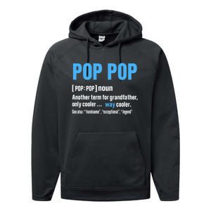 Pop Pop Grandpa Fathers Day PopPop Performance Fleece Hoodie