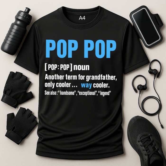 Pop Pop Grandpa Fathers Day PopPop Cooling Performance Crew T-Shirt