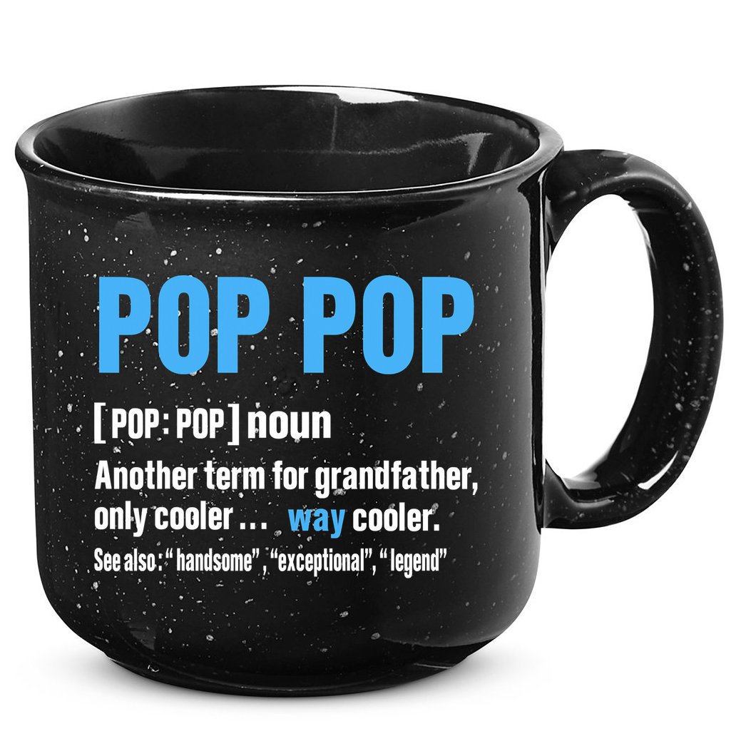 Pop Pop Grandpa Fathers Day PopPop 15oz Campfire Ceramic Mug