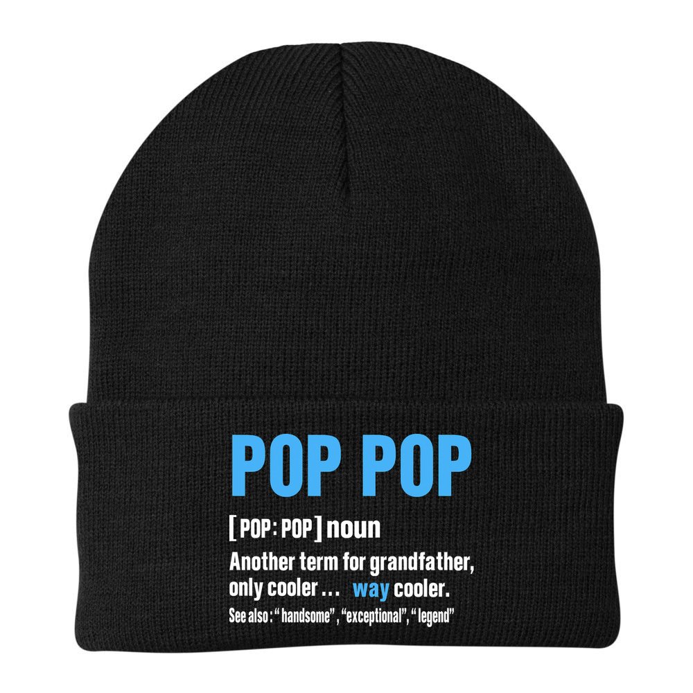 Pop Pop Grandpa Fathers Day PopPop Beanie