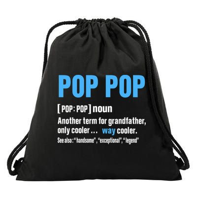 Pop Pop Grandpa Fathers Day PopPop Drawstring Bag