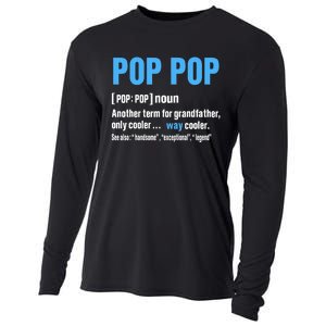 Pop Pop Grandpa Fathers Day PopPop Cooling Performance Long Sleeve Crew