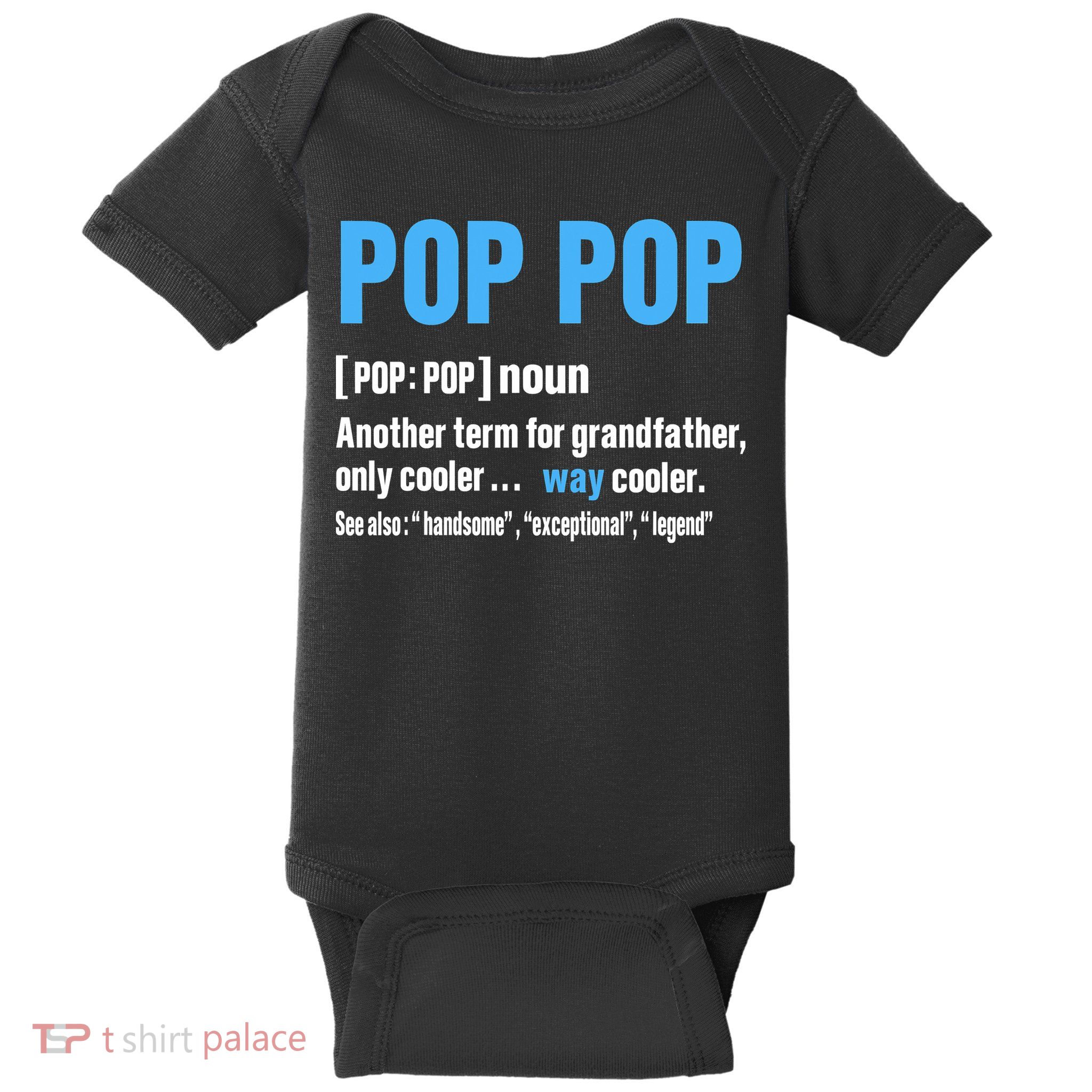 Pop Pop Grandpa Fathers Day PopPop Baby Bodysuit