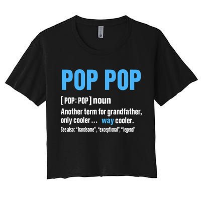 Pop Pop Grandpa Fathers Day PopPop Crop Top