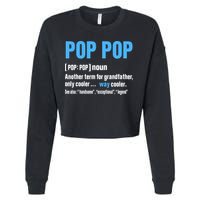 Pop Pop Grandpa Fathers Day PopPop Cropped Pullover Crew