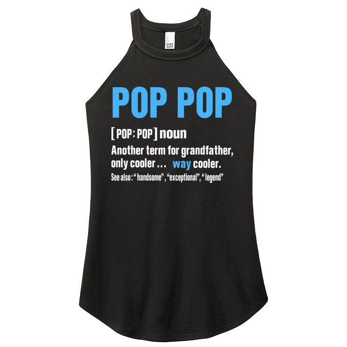 Pop Pop Grandpa Fathers Day PopPop Women's Perfect Tri Rocker Tank