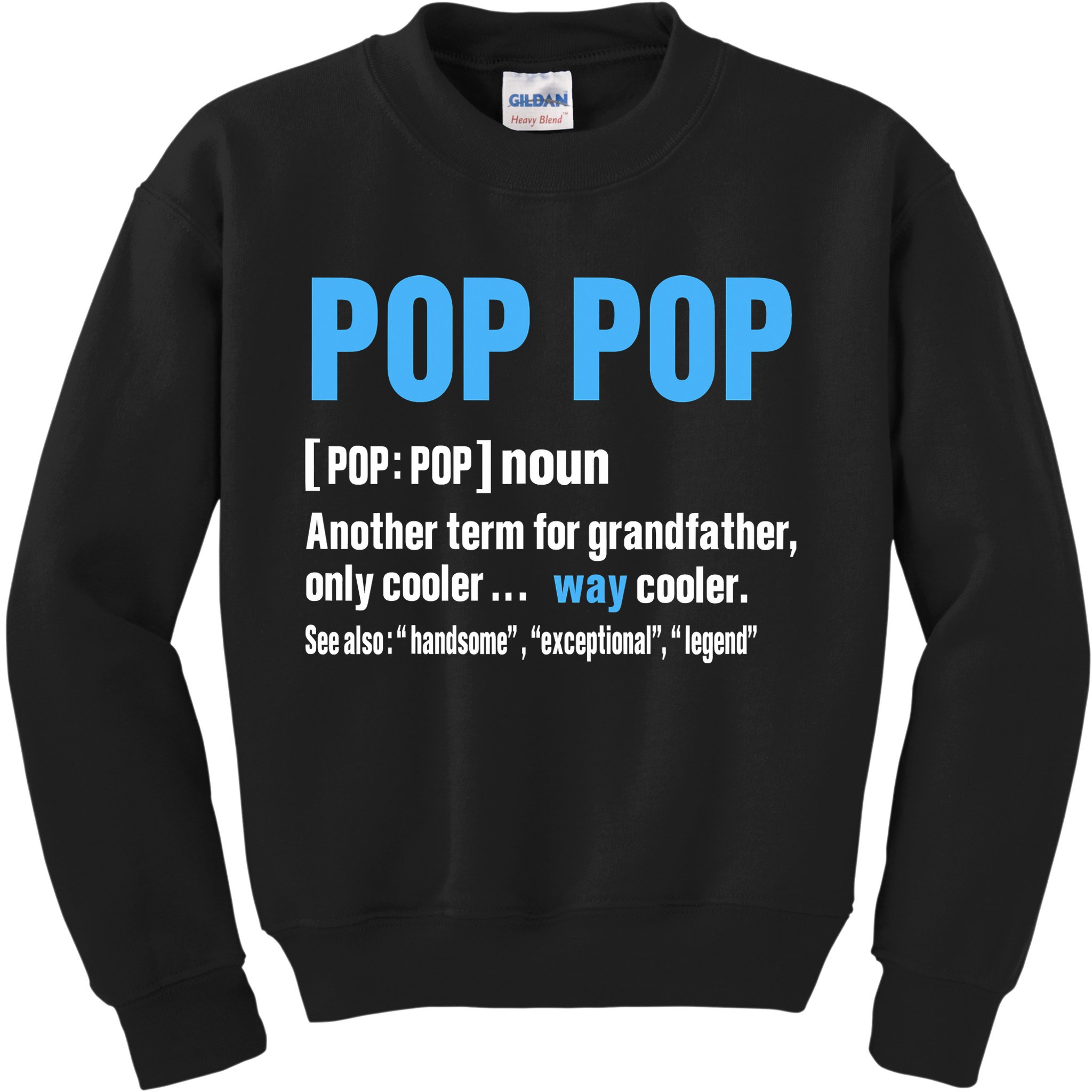 Pop Pop Grandpa Fathers Day PopPop Kids Sweatshirt