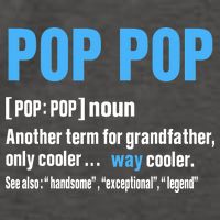Pop Pop Grandpa Fathers Day PopPop Vector Backpack
