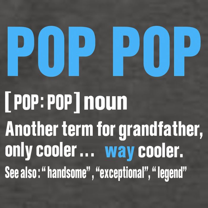 Pop Pop Grandpa Fathers Day PopPop Vector Backpack