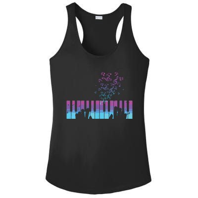 Piano Player Gift Hands Piano Keyboard Musician Ladies PosiCharge Competitor Racerback Tank