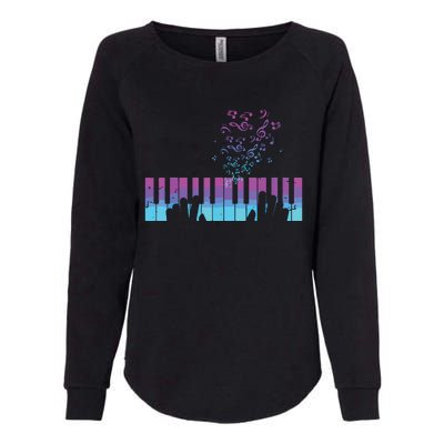 Piano Player Gift Hands Piano Keyboard Musician Womens California Wash Sweatshirt