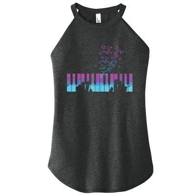 Piano Player Gift Hands Piano Keyboard Musician Women’s Perfect Tri Rocker Tank