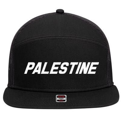 Palestine Palestina Gaza Free Palestinian 7 Panel Mesh Trucker Snapback Hat