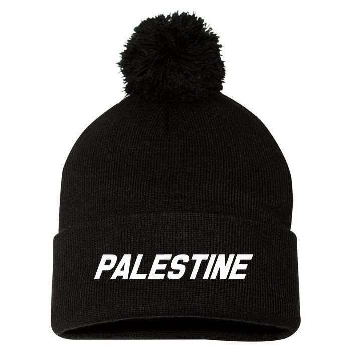 Palestine Palestina Gaza Free Palestinian Pom Pom 12in Knit Beanie