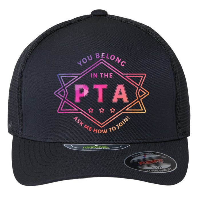 Pta Promotion Graphic School Parent Teacher Association Flexfit Unipanel Trucker Cap