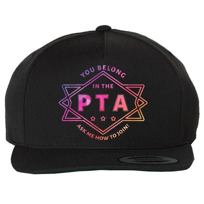 Pta Promotion Graphic School Parent Teacher Association Wool Snapback Cap