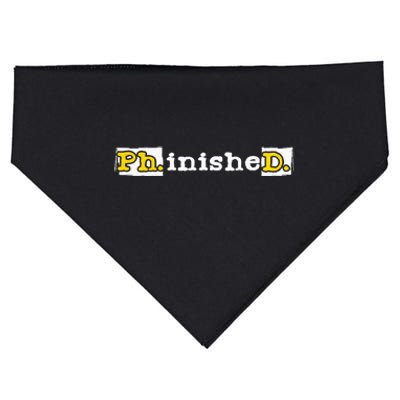 Ph.Inished. Phd Graduate Ph.D. Graduation Doctorate Degree USA-Made Doggie Bandana