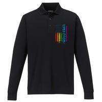 Proud Papa Grandpa Dad L.G.B.T L.G.B.T.Q G.A.Y Pride Rainbow Flag Performance Long Sleeve Polo