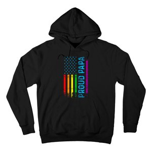 Proud Papa Grandpa Dad L.G.B.T L.G.B.T.Q G.A.Y Pride Rainbow Flag Hoodie