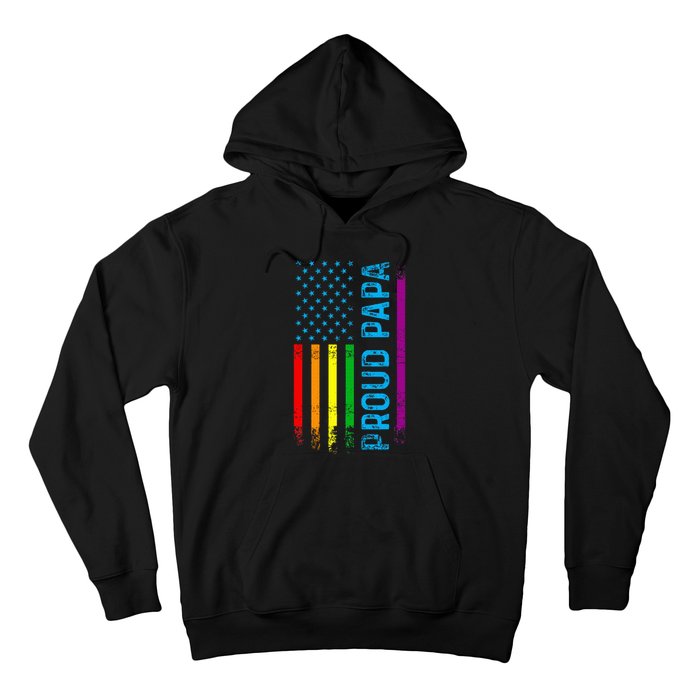 Proud Papa Grandpa Dad L.G.B.T L.G.B.T.Q G.A.Y Pride Rainbow Flag Hoodie