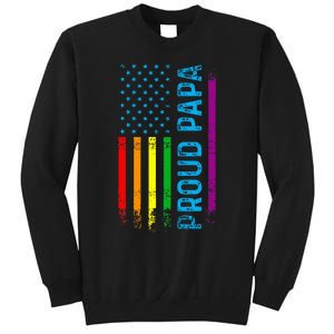 Proud Papa Grandpa Dad L.G.B.T L.G.B.T.Q G.A.Y Pride Rainbow Flag Sweatshirt