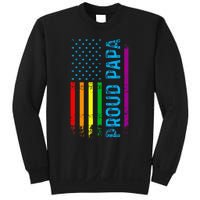 Proud Papa Grandpa Dad L.G.B.T L.G.B.T.Q G.A.Y Pride Rainbow Flag Sweatshirt