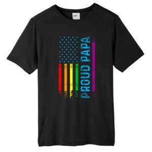 Proud Papa Grandpa Dad L.G.B.T L.G.B.T.Q G.A.Y Pride Rainbow Flag Tall Fusion ChromaSoft Performance T-Shirt