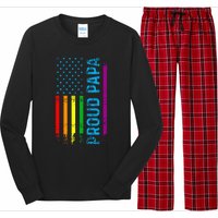 Proud Papa Grandpa Dad L.G.B.T L.G.B.T.Q G.A.Y Pride Rainbow Flag Long Sleeve Pajama Set