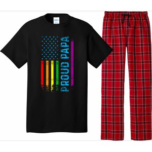 Proud Papa Grandpa Dad L.G.B.T L.G.B.T.Q G.A.Y Pride Rainbow Flag Pajama Set