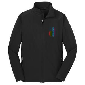 Proud Papa Grandpa Dad L.G.B.T L.G.B.T.Q G.A.Y Pride Rainbow Flag Core Soft Shell Jacket