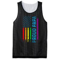 Proud Papa Grandpa Dad L.G.B.T L.G.B.T.Q G.A.Y Pride Rainbow Flag Mesh Reversible Basketball Jersey Tank