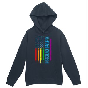 Proud Papa Grandpa Dad L.G.B.T L.G.B.T.Q G.A.Y Pride Rainbow Flag Urban Pullover Hoodie