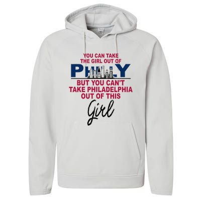 Proud Philadelphia Girl Moved From Philadelphia Performance Fleece Hoodie