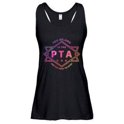 Pta Promotion Graphic School Parent Teacher Association Ladies Essential Flowy Tank