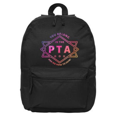 Pta Promotion Graphic School Parent Teacher Association 16 in Basic Backpack