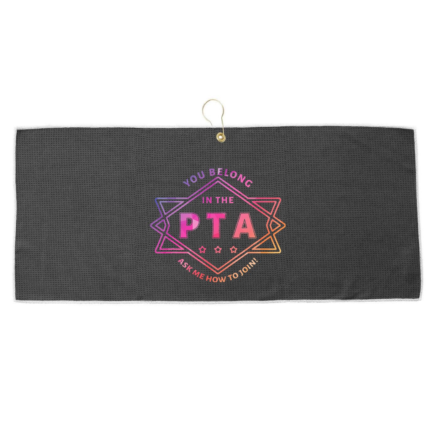 Pta Promotion Graphic School Parent Teacher Association Large Microfiber Waffle Golf Towel