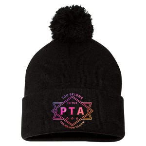 Pta Promotion Graphic School Parent Teacher Association Pom Pom 12in Knit Beanie