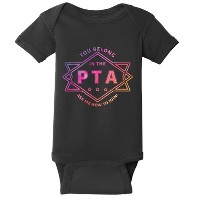 Pta Promotion Graphic School Parent Teacher Association Baby Bodysuit