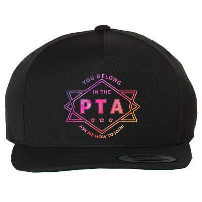 Pta Promotion Graphic School Parent Teacher Association Wool Snapback Cap