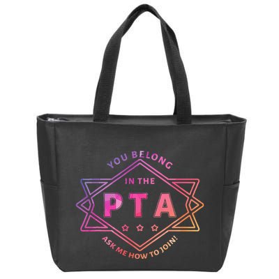 Pta Promotion Graphic School Parent Teacher Association Zip Tote Bag
