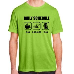 Plumber Pipefitter Gift Daily Schedule Funny Plumbing Cute Gift Adult ChromaSoft Performance T-Shirt