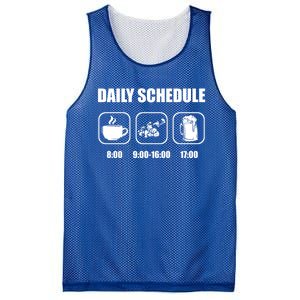 Plumber Pipefitter Gift Daily Schedule Funny Plumbing Cute Gift Mesh Reversible Basketball Jersey Tank