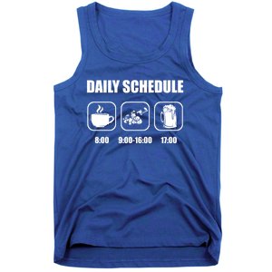 Plumber Pipefitter Gift Daily Schedule Funny Plumbing Cute Gift Tank Top