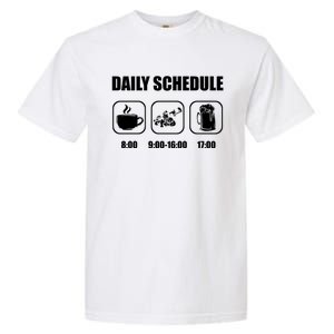 Plumber Pipefitter Gift Daily Schedule Funny Plumbing Cute Gift Garment-Dyed Heavyweight T-Shirt