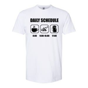 Plumber Pipefitter Gift Daily Schedule Funny Plumbing Cute Gift Softstyle CVC T-Shirt